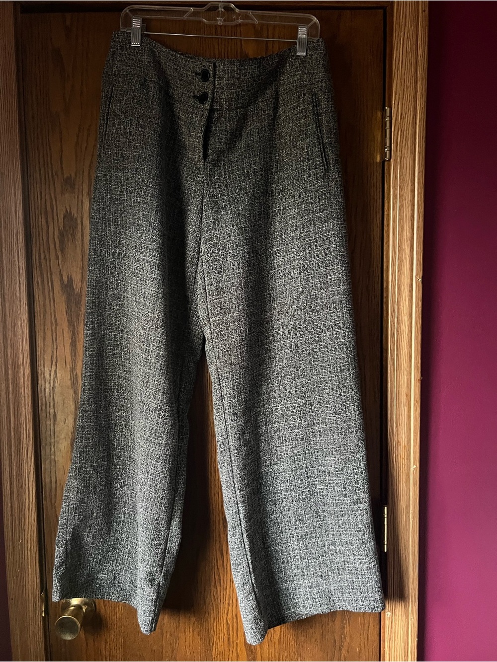 Fashion Bug Gray Wide-Leg Dress Pants C8 size 12 women’s